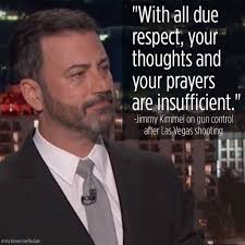 Las Vegas native Jimmy Kimmel was both visibly shaken and determined to  send a message during an emotional monologue Monday night about the  shooting, a "terrible, inexplicable, shocking and painful tragedy."  http://abc7.la/2ylwBtH
