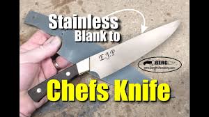 Oct 24, 2016 · blank blade damascus master chef's knife blank blade custom handmade damascus steel kitchen knife damascus chef's knife with stainless steel handle 1407. How To Make A Stainless Chef Knife From A Waterjet Cut Blank Part 1 Of 2 Youtube