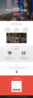 Web Design Conference Webinar Reslp 002 Webinar Landing Page Design Preview Download Web Design Confe In 2020 Conference Design Best Landing Page Design Web Design