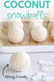Coconut Balls Allergy Friendly Treat Recipe Healthy Desserts For Kids Baking Recipes For Kids Biscuit Recipe For Kids