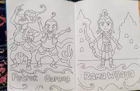 Gambar wayang selamat datang teman teman yang saya senangi hari ini saya akan membahas mengenai tentang sejarah wayang kulit kesenian wayang wayang berserta namanya wayang walpaper cerita wayang kulit ramayana asal usul wayang artikel nama nama wayang dan gambarnya tokoh wayang kulit sifat dan gambarnya. Jual Promo Buku Mewarnai Wayang Di Lapak Sinta Wati Bukalapak