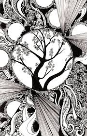 Black And White Sketch Artwork 59 Black And White Abstract With Trees By Djsmith70 Zentangle Drawings Sharpie Art Tangle Art