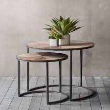 Circle Wood Top Nesting Coffee Tables Nesting Coffee Tables Coffee Table Wood Metal Coffee Table