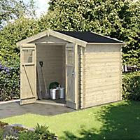 Abris de jardin 3x3 castorama. Abri De Jardin Bois Blooma Mokau 5 3 M Ep 19 Mm Castorama