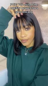 Influencer with Edna Wig Walking Through Sephora