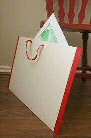 The portfolio is super simple to make and, depending on the age of your children, they may be able to complete the project on their own. Diy Kids Artwork Portfolio Piece Of Posterboard Folded In Half Or Two Full Sheets Of Posterboard For A Larger One Diy Kids Artwork Kids Artwork Art For Kids