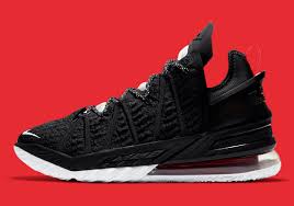 While you can expect a wide range of color options, one of the upcoming releases features a black, university red, and white color combination. Nike Lebron 18 Black Red Cq9283 001 Release Date Sneakernews Com