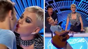 Katy Perry kisses 19-year-old contestant on American Idol