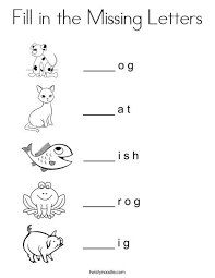 Fun classroom activities for kids. Fill In The Missing Letters Coloring Page Kindergarten Phonics Worksheets English Worksheets For Kindergarten Kindergarten Learning
