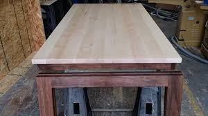 The Rectangle Shape Table Top Is Made From Solid Maple Wood And Can Be Customized To Any Shape And Size Maple Tables Table Solid Wood Table