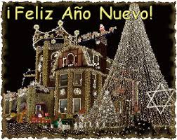 Feliz Ano Nuevo Imagenes Fotos Postales Desea Mensajes Christmas House Lights Outdoor Christmas Decorations Outdoor Christmas Lights