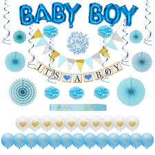 Looking for a baby shower idea: New Baby Boy Shower Decorations It S A Boy 2020 Pens Bracelets Shower Favors For Guests Gender Reveal Decor Best Shower Boy Fun Blue Baby Shower Buy