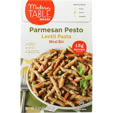 Modern table meals creamy garlic & herb lentil pasta meal kit measured dry. Modern Table Lentil Pasta Meal Kit Parmesan Pesto Case Of 6 9 67 Oz Shop Foodtown