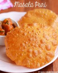 Here in this recipe i have added sooji or rava or semolina which helps us in making a perfect puffy. Masala Poori Recipe Masala Puri Breakfast Raks Kitchen