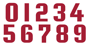 The following year, nebraska wore black jerseys with white stencil font numbers against ucla. Jersey Number Font Jersey On Sale