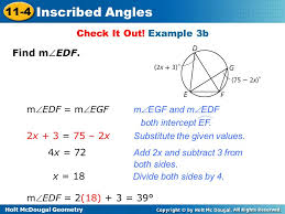 15.2 angles in inscribed polygons answer key : Holt Mcdougal Geometry 11 4 Inscribed Angles Find The Measure Of An Inscribed Angle Use Inscribed Angles And Their Properties To Solve Problems Objectives Ppt Download