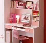 Pink & White Computer Study Desk