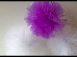 I've also created a short video tutorial. Diy Large Tulle Pom Pom Balls