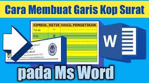 Terakhir kita akan lakukan tahap terakhir yaitu finishing. Cara Membuat Garis Kop Surat Pada Microsoft Word Youtube