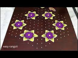 Tamil New Year Puthandu 2018 Festival Special Flower Kolam Designs With 14 Dots Easy Rangoli Youtube Simple Rangoli Special Flowers Kolam Designs