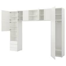 Platsa White Fonnes Bed With 4 Drawers Depth Storage Space 40 Cm Width 141 7 Cm Ikea In 2020 Bedroom Storage Bedroom Closet Design Ikea