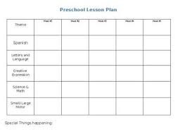 Preschool Lesson Plan Preschool Lesson Plan Preschool Lessons Teacher Lesson Plans