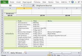 Feel free to use this printout for your party. Baby Shower Planner For Excel