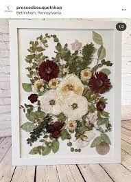 Framed Bridal Bouquets Pressed Bouquet Shop In 2021 Pressed Flowers Diy Dried Flowers Diy Wedding Bouquet Preservation