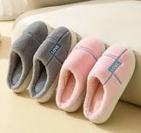 Clearance womens house slippers with heels Factory Sale Women s Cozy Home  Shoes Indoor Furry Slippers Winter Solid Color Indoor Shoes