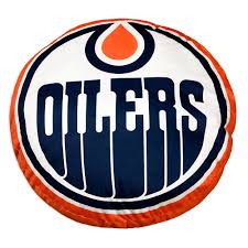 A virtual museum of sports logos, uniforms and historical items. Nhl Nhl Edmonton Oilers Jumbo Logo Pillow The Home Depot Canada