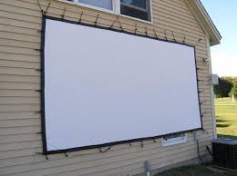 The one thing you don't need to buy whole cloth is the screen (though we will use some cloth). How To Set Up Your Own Outdoor Home Theater Digital Trends Outdoor Projector Screens Diy Outdoor Movie Screen Outdoor Projector