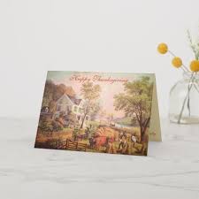 The Farmer S Home Harvest Thanksgiving Card Zazzle Com Thanksgiving Cards Harvest Thanksgiving Vintage Thanksgiving