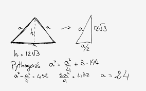 A 2 + b 2 = c 2. How Can I Find Length Of Side Of Equilateral Triangle Given Only Altitude Which Is 12sqrt3 Socratic