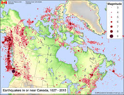 Map Of Earthquakes In Canada Earthquake Fault Lines Earthquake California Map