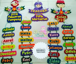 Download now diskon kartun wallpaper hewan stiker tk anak anak kamar tidur ruang. Desain Teras Rumah Sederhana Hiasan Nama Nama Siswa Di Kelas