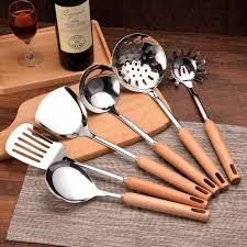 This is a list of cooking appliances that are used for cooking foods. Wooden Handle Stainless Steel Cooking Tool Wooden Kitchen Utensil Buy Wooden Kitchen Utensils Kitchen Cooking Utensils Stand Kitchen Tools Utensils And Equipment Product On Alibaba Com