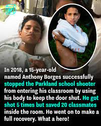 At 15, Anthony Borges was shot five times while barricading a classroom door during the Parkland, Florida, school shooting, which claimed 17 lives. Since then, he has endured a difficult recovery. In