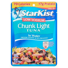 Starkist Reduced Sodium Chunk Light Tuna In Water 2 6 Oz Pouch Walmart Com Starkist Tuna Pouches Low Sodium
