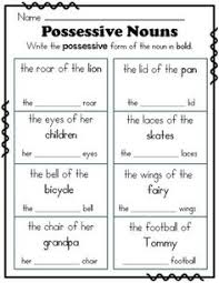 These grammar worksheets introduce the possessive form of nouns. 20 1st Grade Possessive Nouns Ideas Possessive Nouns Possessives Nouns