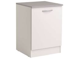 L'aménagement sans meubles hauts gagne du terrain. Meuble Bas 60 Cm 1 Porte Spoon Coloris Blanc Vente De Meuble Bas Conforama