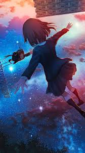 Flying Night Sky Sunset Night Skies Anime Sky
