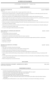 senior / sales associate resume sample