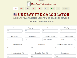 Paypal ebay calculator