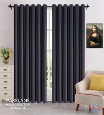 Shop stylish blackout and lined styles from next here. Thermal Blackout Window Curtains Eyelet Ring Top With Tie Backs Blocks Home Decoration World