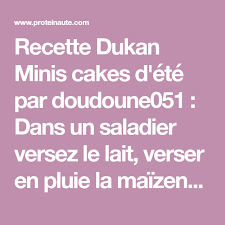 Minis Cakes D A C Ta C Pp Recette Recette Dukan Recette Mini Cake Cake