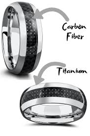Men S Unique Wedding Rings Silver Titanium Wedding Ring With Carbon Fiber Wedding Rings Unique Mens Wedding Rings Unique Titanium Wedding Rings