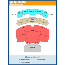 Comerica Theater Map