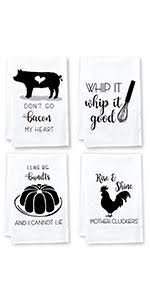 Beach towels all sports & games. Amazon Com Kll Funny Kitchen Towels Funny Dish Towels Set Of 4 Housewarming Gifts Kitchen Decor Gifts For Mom Hostess Gifts Wedding Shower Gifts Waffle Towel Home Kitchen