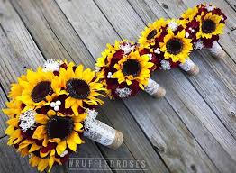 Burgundy Sunflower Bouquet Bridesmaid Bouquet Sunflower Etsy Sunflower Bridesmaid Bouquet Sunflower Wedding Bouquet Sunflower Themed Wedding