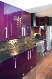 Glossy Purple Kitchen Cabinets 2019interiordesigntrends Jeweltoneswithedge Glossypurple Interior Purple Kitchen Black Kitchen Decor Purple Kitchen Cabinets